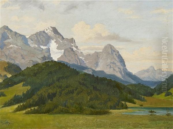 A View Of The Zugspitze And The Waxensteine - view 1