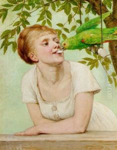 The Parrot Lady by Alexander Theodore Honore Struys