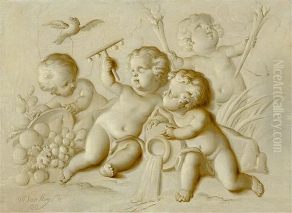 Grisaille With An Allegory Of Autumn - view 1