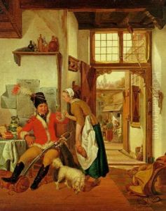 Scena Di Interno Con Personaggio by Abraham van Stry the Younger