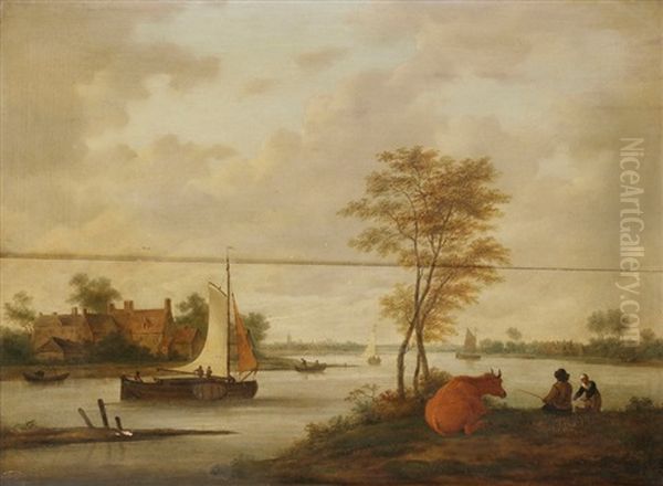 Paysans En Bord De Riviere - view 1