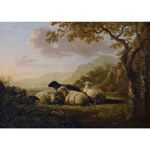 Landschaft Mit Ruhender Schafherde Landschaft Mit Ruhender Schafherde