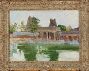 L'etang Sacre A La Grande Pagode De Madura (inde) L'etang Sacre A La Grande Pagode De Madura (inde)