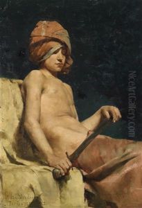 Jungling Mit Einem Schwert Spielend by Guillaume Van Strydonck