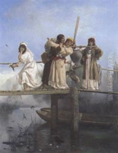 Der Uberfall by Wilhelm August Stryowski (Stryjowski)