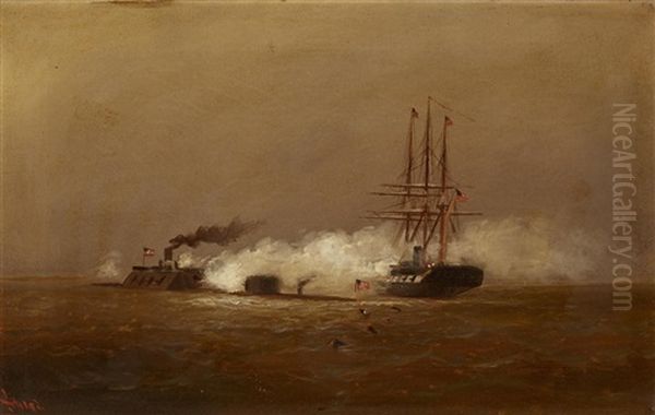 The Battle Between The U.s.s. Monitor And The C.s.s. Virginia (merrimac) - view 1