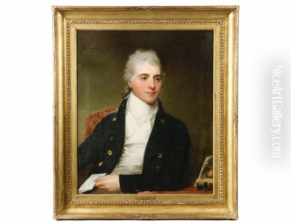 Ortrait Of A Handsome Young Gentleman With Powdered Hair - view 1