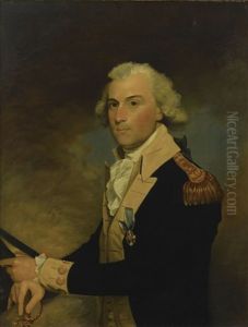 Portrait Of General Matthew Clarkson With The Order Of Cincinnati Badge by Gilbert Stuart