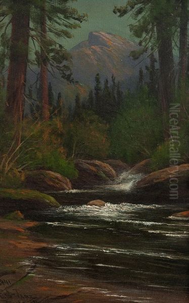 Pyramid Peak And Lyons Creek, From Near Wilson's Cattle Camp. California - view 1