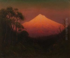 Sunset Glow - Mt. Hood From Near The Sandy River, Ore., 1911 by James Everett Stuart