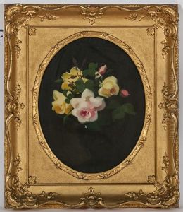 Pink And Yellow Flowers by Sir James Stuart