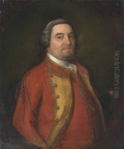 Portrait Of An Officer, Half-length, In A Painted Oval by George Stubbs