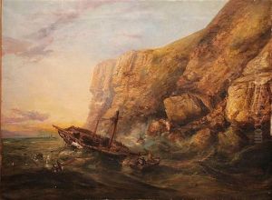 Ship Wreck Scene by Ralph Reuben Stubbs