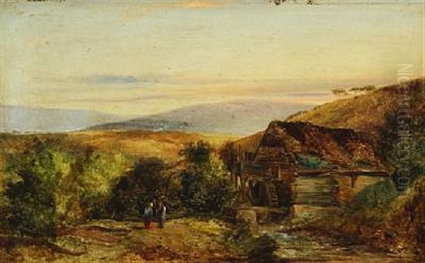 Landscape With Persons By Watermill - view 1