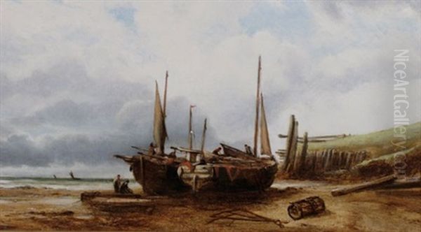 Coastal Scene With Boats - view 1