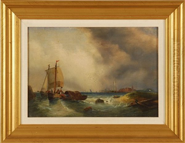 Coastal Landscape With Fishing Boats - view 1