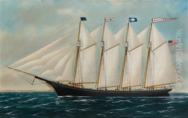 Four Masted Schooner "horace W. Macomber - view 1