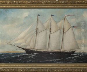 The Three-masted Schooner "b.r. Woodside"