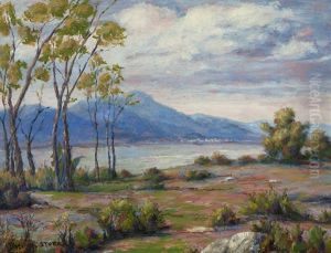 Hillside Overlooking A Lake by Dedrick B. Stuber