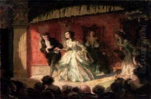 Im Theater by Robert Emil Stuebner