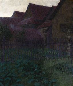 Garden Behind Houses by Camill Stuchlik