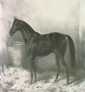 Rappe In Stall by Franz Von Stuckenberg