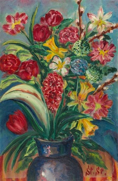 Vase Mit Fruhlingsstraus - view 1