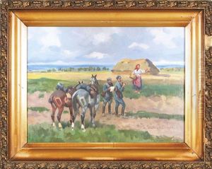 Ulan I Dziewczyna by Stanislaw Studencki