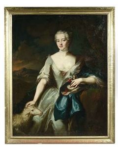 Bildnis Einer Dame Als Hirtin by Johann Rudolf Studer