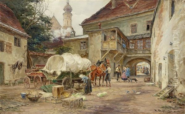 Market Day In Dachau - view 1