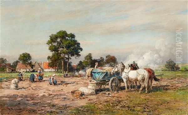 Landscape With Peasants At Harvest Time - view 1