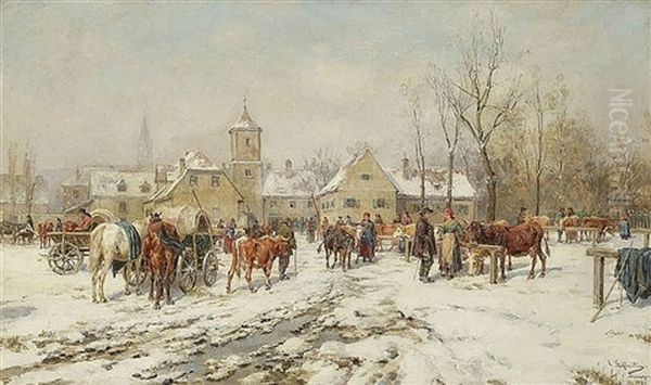Winterlicher Viehmarkt - view 1