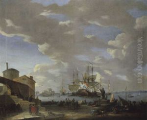 Sudliche Hafenszene by Johann Georg Stuhr