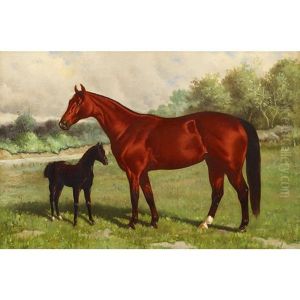 Mare And Foal by Henry Stull