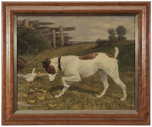 Terrier With Ducklings