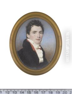 A Gentleman, Wearing Black Coat, Vermilion Waistcoat, White Chemise, Stock And Concertinaed Cravat