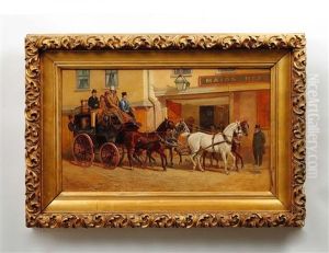 Coaching Scene In Front Of Maids Head Hotel