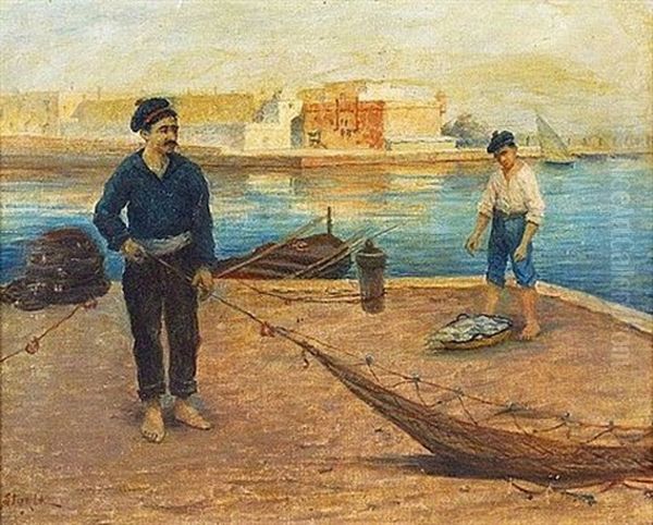 Pecheurs Sur Le Port D"alger - view 1