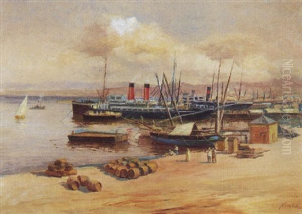 Vapeur Dans Le Port D'alger - view 1