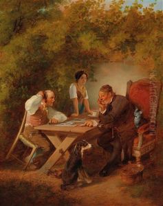 Domino Players by Friedrich Sturm