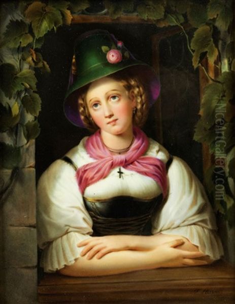 Halbbildnis Eines Madchens In Tracht - view 1