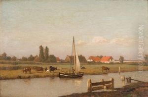 Sommerliche Flusslandschaft Bei Rostock Sommerliche Flusslandschaft Bei Rostock