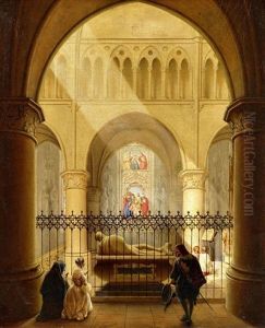 Vor Dem Grabmal Johann Ii. Von Brabant In Der Kathedrale St. Gudula In Brussel