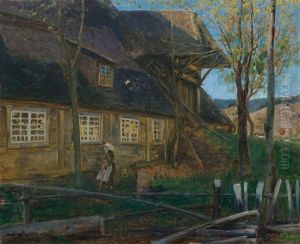 Peasant Before House by Hans Sturzenegger