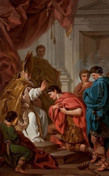 Saint Ambroise Donnant L'absolution A L'empereur Theodose - view 1