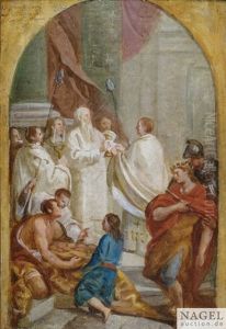 Die Messe Des Hl. Basilius Mit Kaiser Valerius Die Messe Des Hl. Basilius Mit Kaiser Valerius