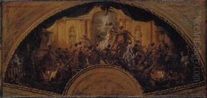 The Triumph Of Harlequin And Colombine by Maria Felice Subleyras-Tibaldi