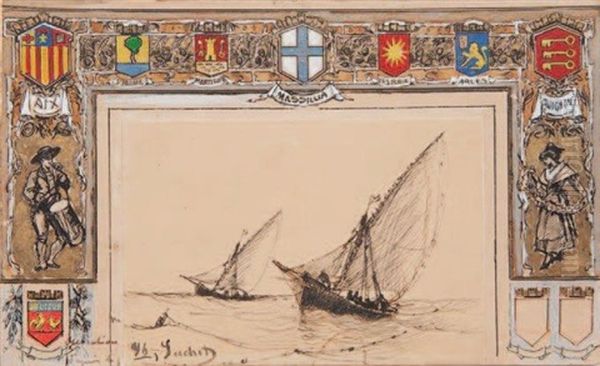 Voiliers En Mer - view 1