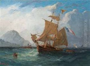 Navire En Mer by Joseph Francois Suchet