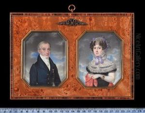 Portrait Of A Nobleman, Wearing A Blue Overcoat (+ Portrait Of A Lady, Wearing A Black Dress With Large White Lace Collar; Pair)